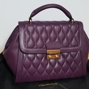 Vera Bradley leather Quilted Stella Satchel